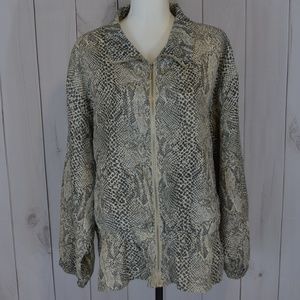 Vtg 80s EAST WEST SILKS BOMBER JACKET WINDBREAKER